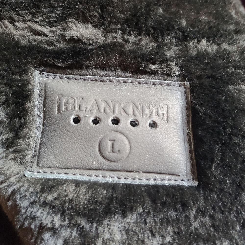 🖤BlankNYC Vegan Leather Faux Fur Biker Jacket NWT - Picture 10 of 13